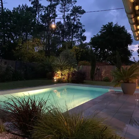 Maison Bassin Arcachon Piscine Chauffee וילה אנדרנוס-לה-באינס